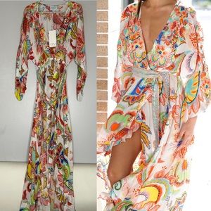 TAJ by Sabrina Crippa Multicolor Floral Maxi Dress